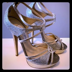 Jimmy Choo Silver Heels Women’s Size 6